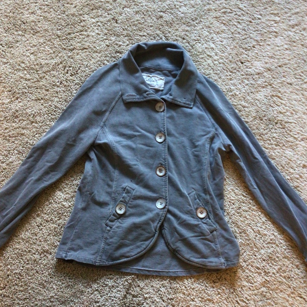 Prana Grey Silver Button Jacket